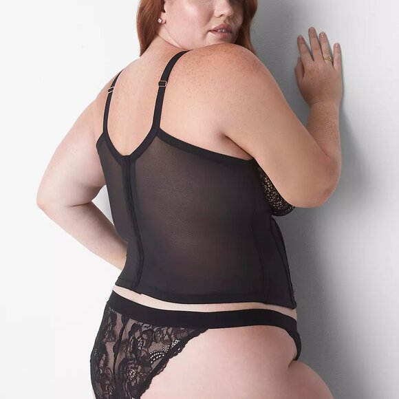 Cacique Lace Corset 40DDD – Balconette Bra Top with Seaming & Lace (Plus Size) - Picture 3 of 8